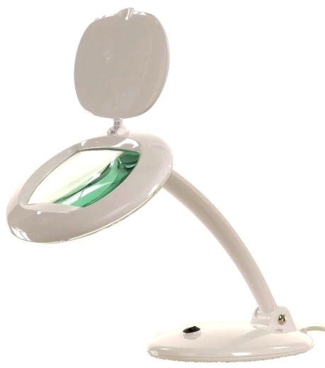 Table LED magnifying lamp, 56 SMD LEDs, large oval